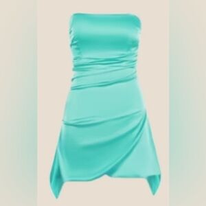 Oh Molly Aqua Strapless Dress
